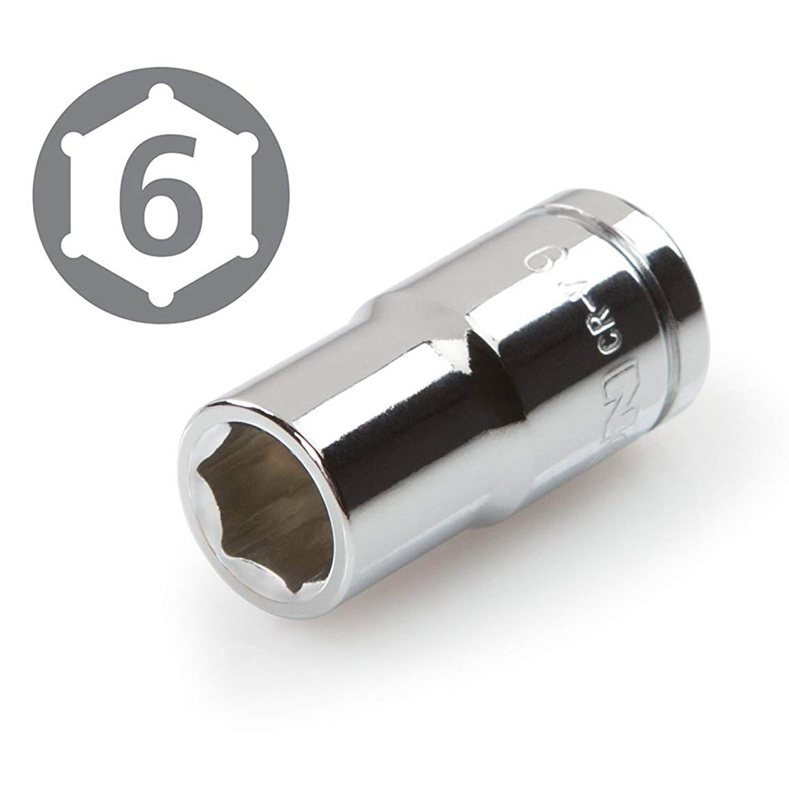 6 Point 1/4" Drive x 9/32" Shallow Socket Premium Vanadium Steel TEKTON 14103