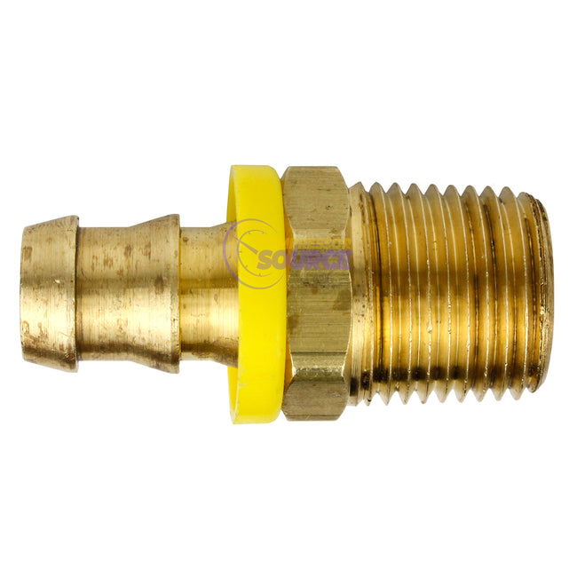 Milton Brass Lock Push-On and Lock Fitting 1/2" Male End 1/2" ID Hose 1704-8