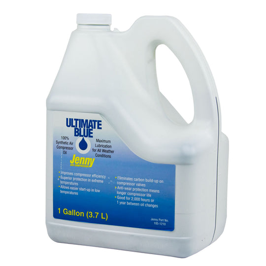 Air Compressor Oil 100% Synthetic 1 GA Gallon Jenny Ultimate Blue 105-1210