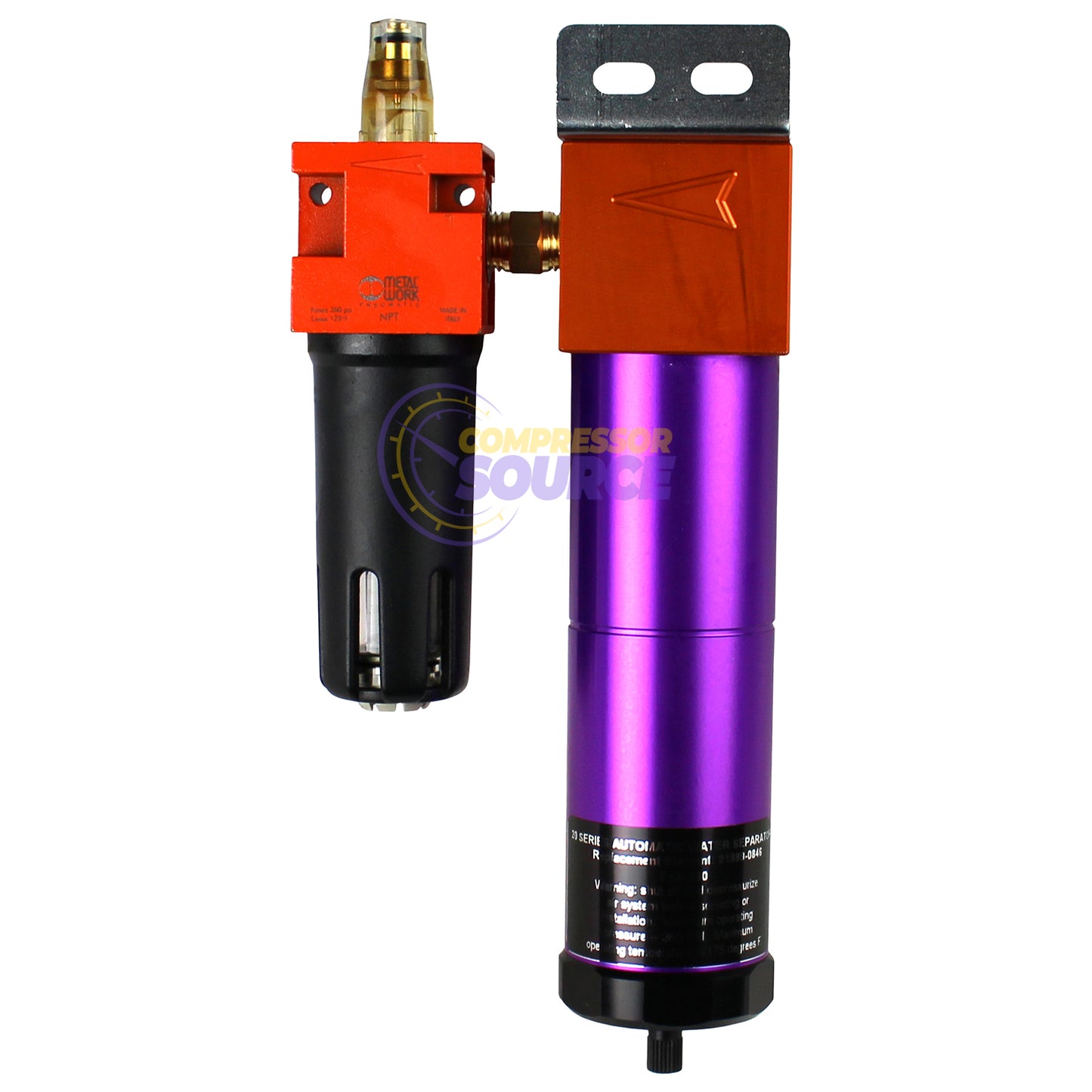 Tsunami 1/4" NPT Filtration Package #1 FL Water Separator Lubricator 20 Series 21999-0416