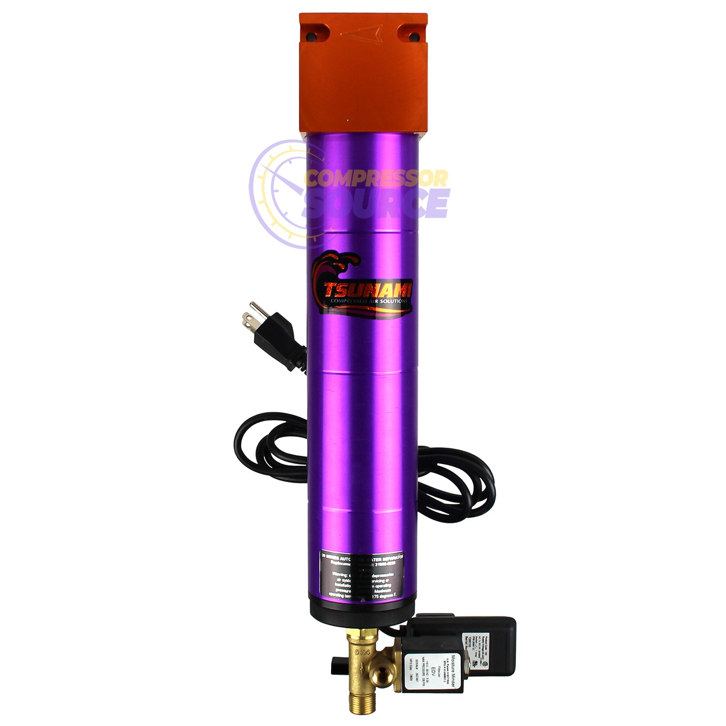 Tsunami 3/4" NPT 250 PSI Filtration Water Separator w/ Electronic Drain 120 CFM