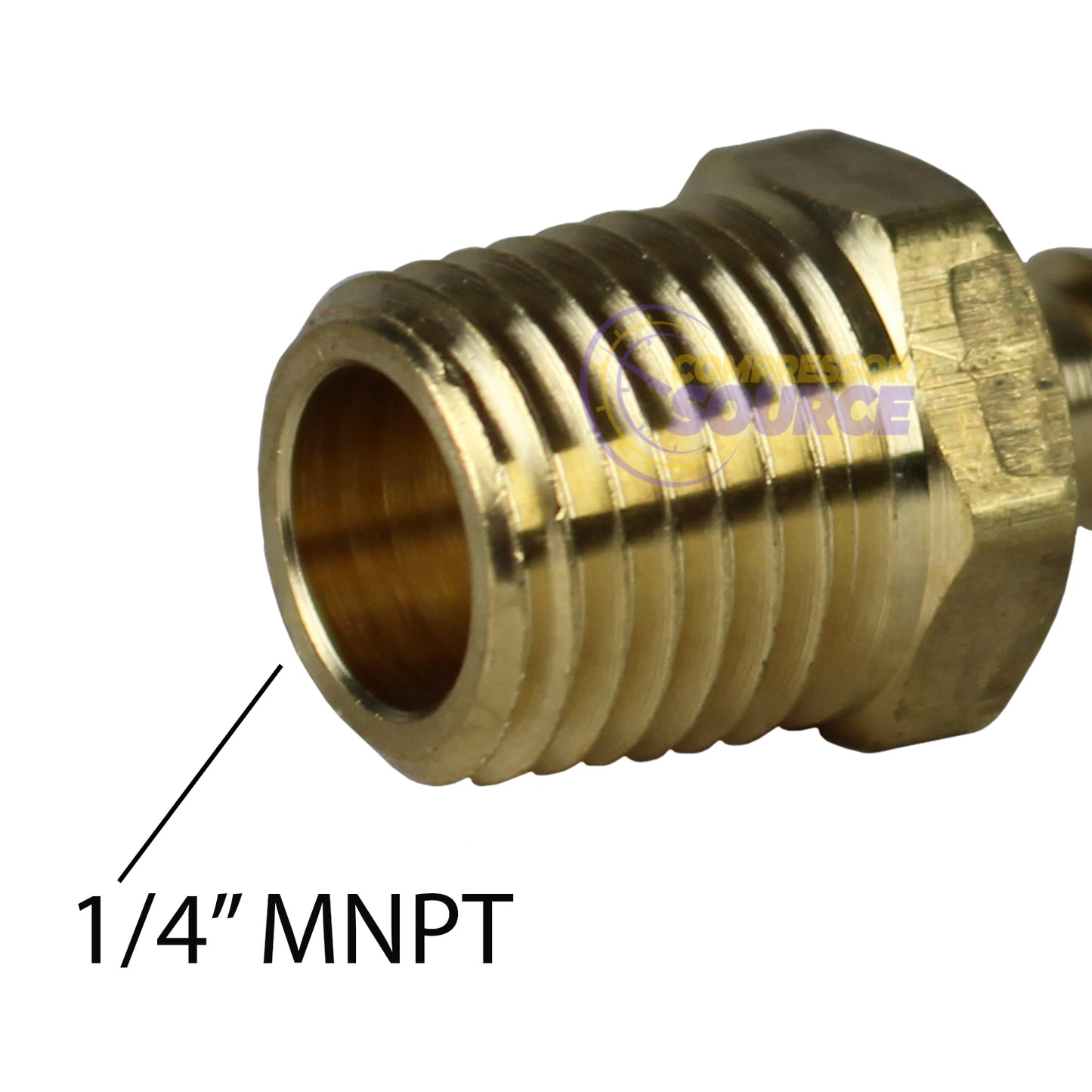 1/4" x 1/4" Hose ID x Male NPTF Hose Barb Rigid Male Adapter Solid Brass Fitting 220CC
