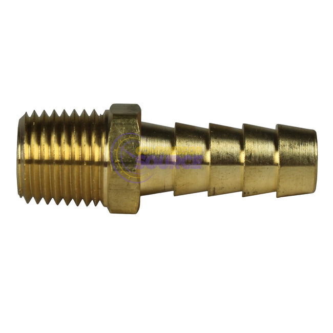 3/8" X 1/4" MNPT Brass Air Hose Barb Fitting For 3/8" Hose 220EE