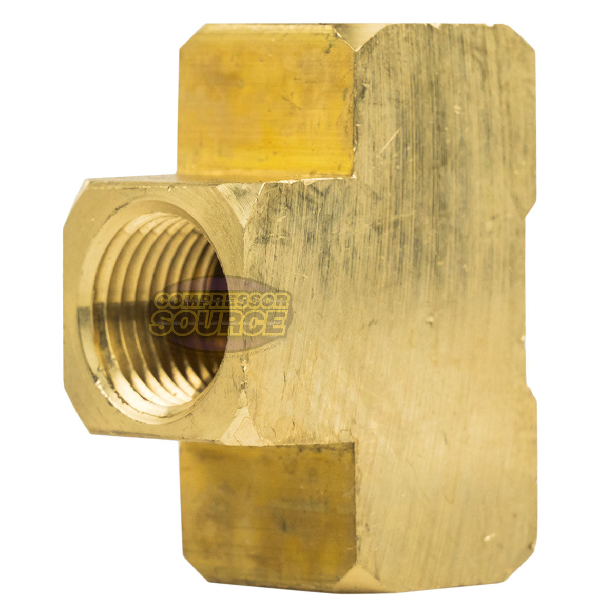 1/2" NPT Female Solid Brass Union Tee T Joint Pipe Hose Connector 2 Pack 28027