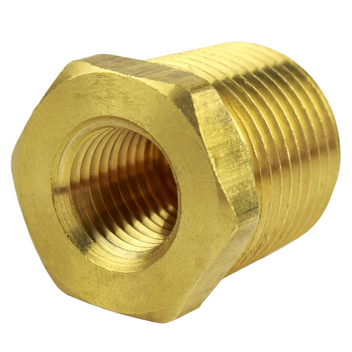 1/2" MNPT x 1/4" FNPT Solid Brass Bushing Reducer Fitting Reducing Adapter