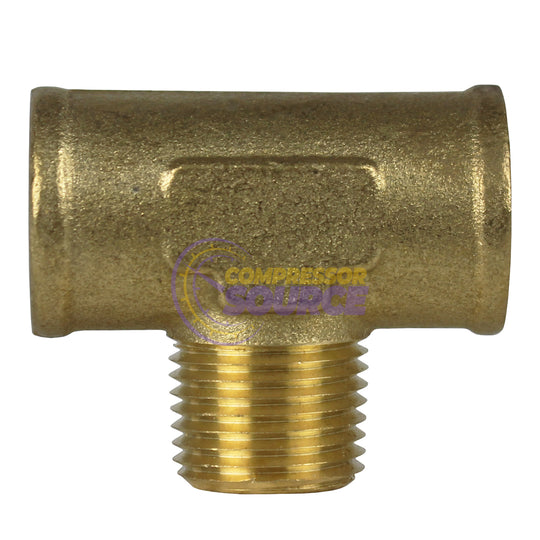 Male Branch Tee 1/2" Male NPT x 1/2" Female NPT Brass Union Tee Pipe Connector