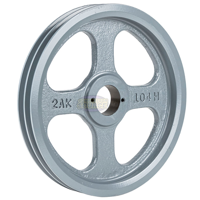 10.25" Double Groove Pulley fits A Section V-Belt 4L with 3/4" Sheave Bushing 2AK104H