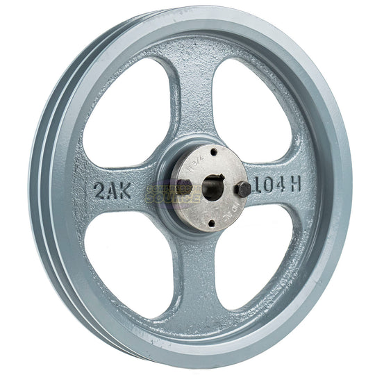 10.25" Double Groove Pulley fits A Section V-Belt 4L with 3/4" Sheave Bushing 2AK104H