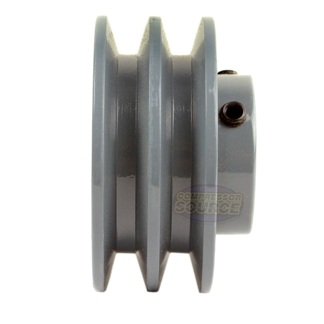 3.25" Double Groove Pulley fits A Section V-Belt 4L with 7/8" Shaft 2AK32
