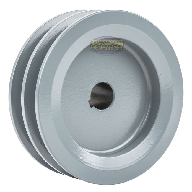 Cast Iron 4" Dual Groove Pulley for Belt A Section 4L fits 5/8 " Shaft 2AK41-5/8