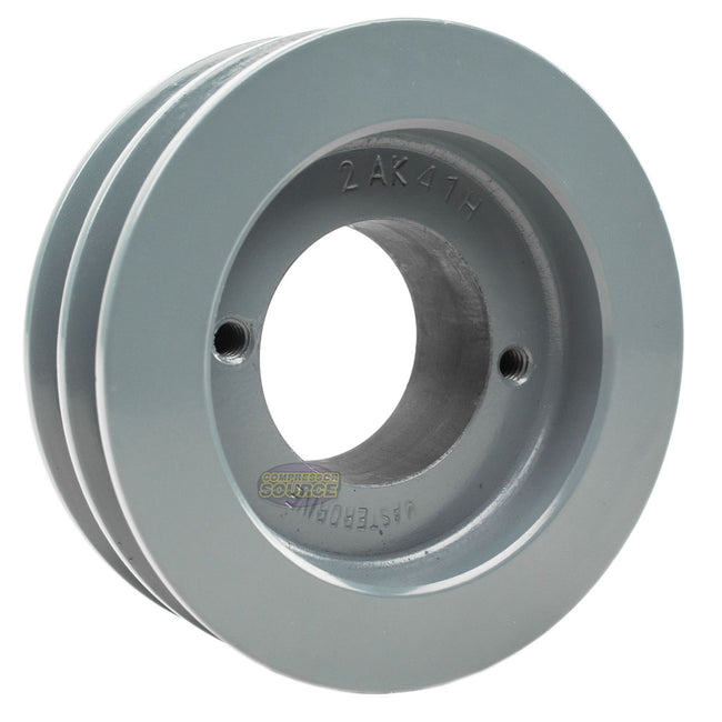 4" Double Groove Pulley fits A Section V-Belt 4L with 1-1/8" Sheave Bushing 2AK41H