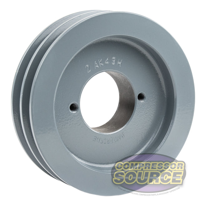 4.75" Double Groove Pulley fits A Section V-Belt 4L with 1-1/8" Sheave Bushing 2AK49H