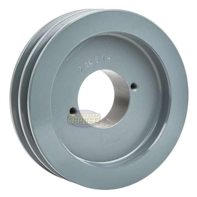 5" Double Groove Pulley fits A Section V-Belt 4L with 1" Sheave Bushing 2AK51H