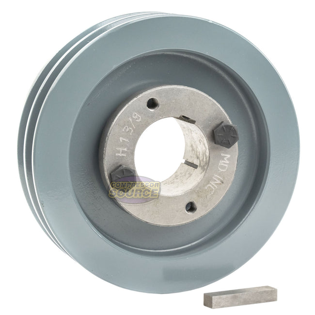 5" Double Groove Pulley fits A Section V-Belt 4L with 1-3/8" Sheave Bushing 2AK51H