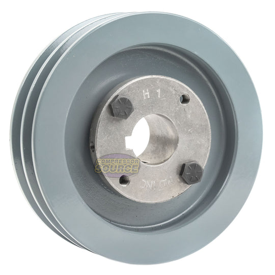5" Double Groove Pulley fits A Section V-Belt 4L with 1" Sheave Bushing 2AK51H