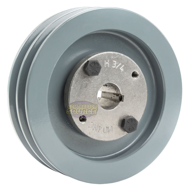 5" Double Groove Pulley fits A Section V-Belt 4L P with 3/4" Sheave Bushing 2AK51H