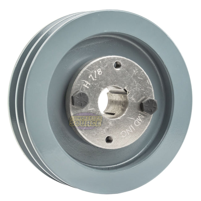 5" Double Groove Pulley fits A Section V-Belt 4L with 7/8" Sheave Bushing 2AK51H