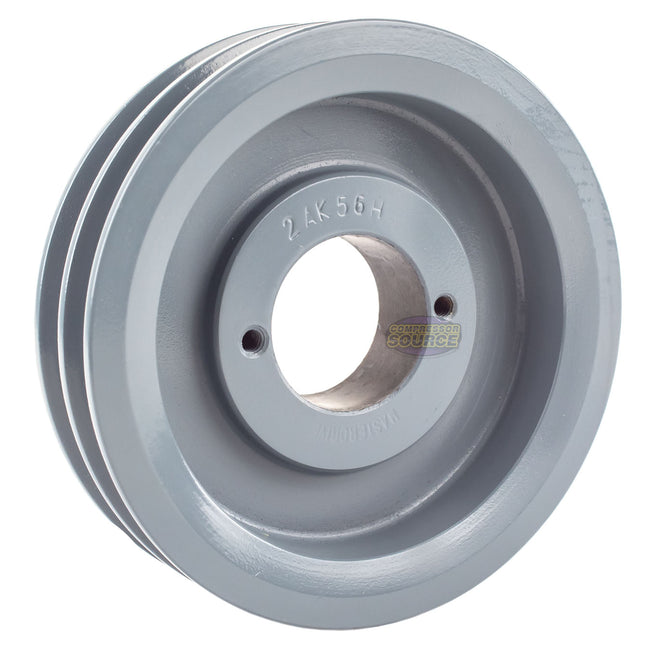5.5" Double Groove Pulley fits A Section V-Belt 4L with 1-3/16" Sheave Bushing 2AK56H