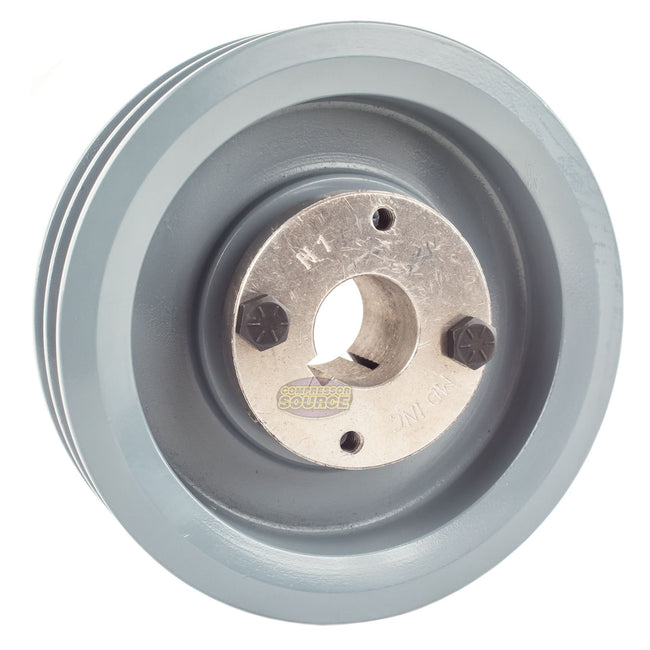 5.5" Double Groove Pulley fits A Section V-Belt 4L with 1" Sheave Bushing 2AK56H