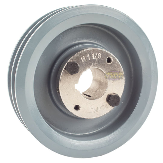 5.5" Double Groove Pulley fits A Section V-Belt 4L with 1-1/8" Sheave Bushing 2AK56H