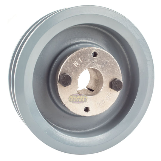 5.5" Double Groove Pulley fits A Section V-Belt 4L with 1" Sheave Bushing 2AK56H