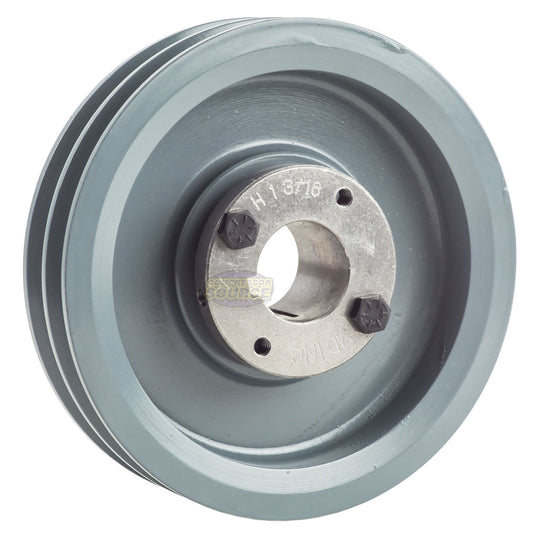 6" Double Groove Pulley fits A Section V-Belt 4L with 1-3/16" Sheave Bushing 2AK61H