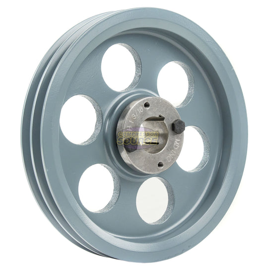8.25" Double Groove Pulley fits A Section V-Belt 4L with 1-3/16" Sheave Bushing 2AK84H