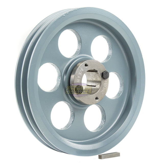 8.25" Double Groove Pulley fits A Section V-Belt 4L with 1-3/8" Sheave Bushing 2AK84H