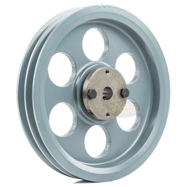 8.25" Double Groove Pulley fits A Section V-Belt 4L with 3/4" Sheave Bushing 2AK84H