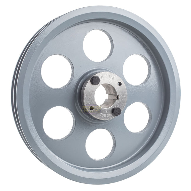 9.25" Double Groove Pulley fits A Section V-Belt 4L with 1-1/4" Sheave Bushing 2AK94H