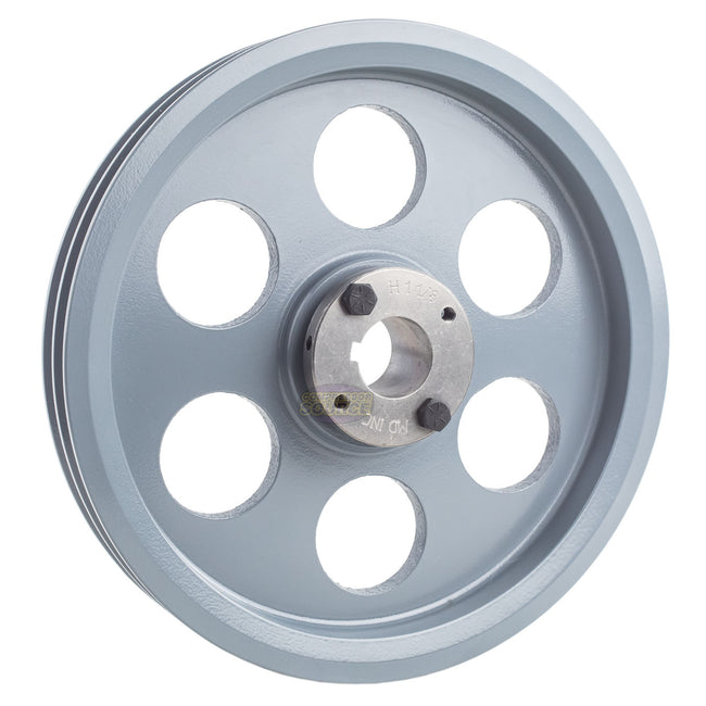 9.25" Double Groove Pulley fits A Section V-Belt 4L with 1-1/8" Sheave Bushing 2AK94H