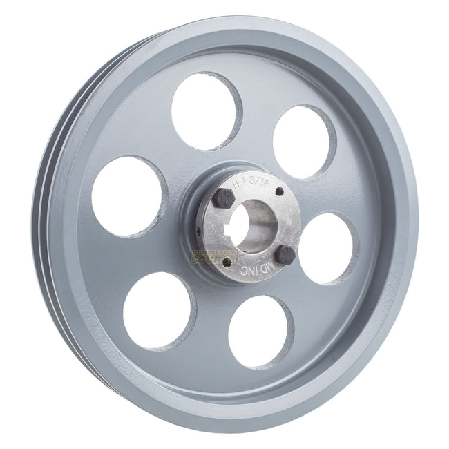 9.25" Double Groove Pulley fits A Section V-Belt 4L with 1-3/16" Sheave Bushing 2AK94H