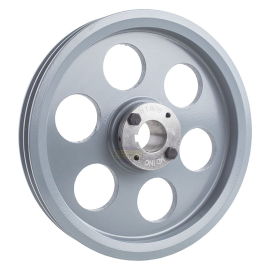 9.25" Double Groove Pulley fits A Section V-Belt 4L with 1-3/16" Sheave Bushing 2AK94H