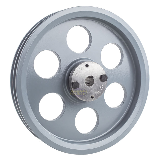 9.25" Double Groove Pulley fits A Section V-Belt 4L with 5/8" Sheave Bushing 2AK94H