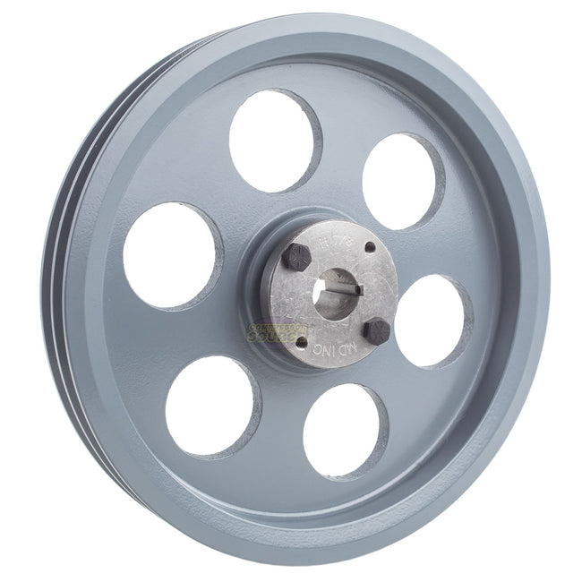 9.25" Double Groove Pulley fits A Section V-Belt 4L with 7/8" Sheave Bushing 2AK94H