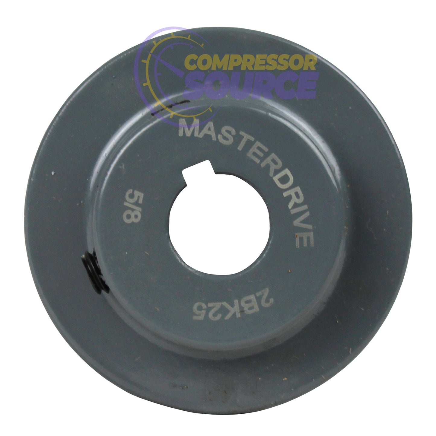 2.5" Double Groove Pulley fits B Section V-Belt 5L fits 5/8" Shaft 2BK25