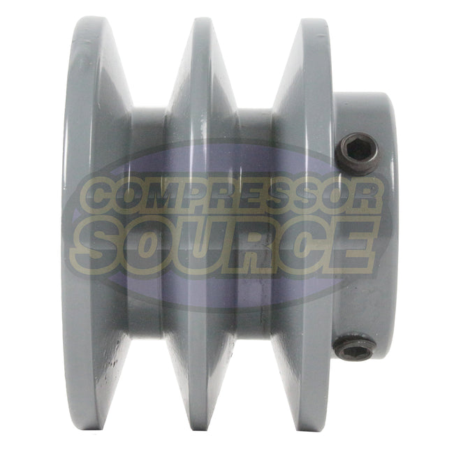 3" Double Groove Pulley fits B Section V-Belt 5L fits 5/8" Shaft 2BK28