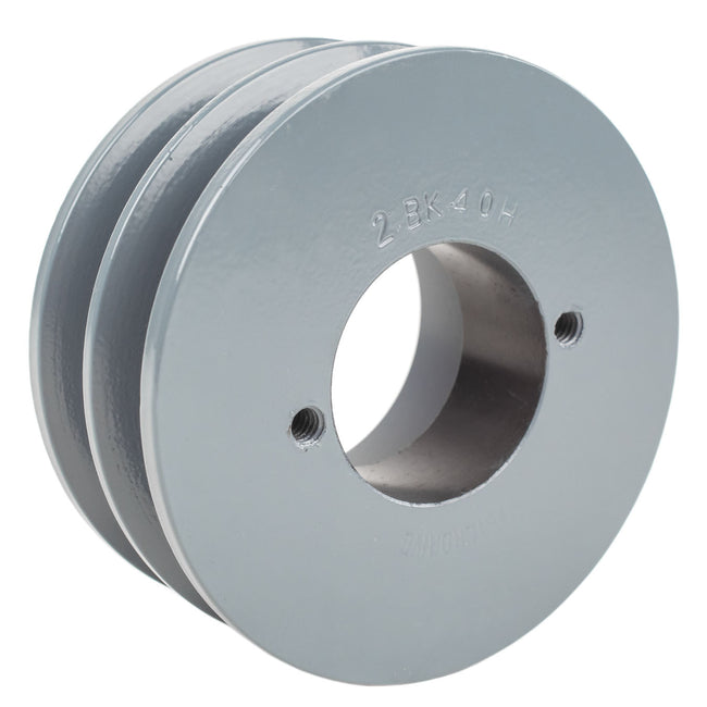 4" Double Groove Pulley fits B Section V-Belt 5L with 3/4" Sheave Bushing 2BK40H