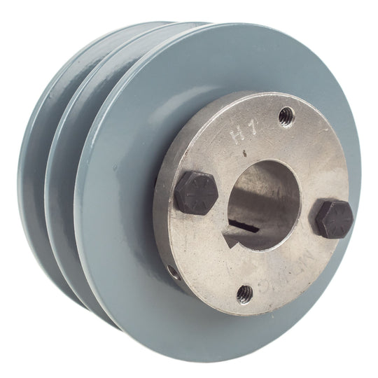 4" Double Groove Pulley fits B Section V-Belt 5L with 5/8" Sheave Bushing 2BK40H