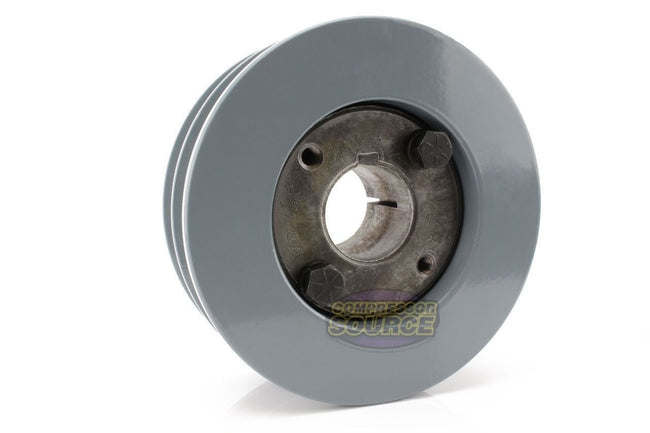 4.5" Double Groove Pulley fits B Section V-Belt 5L with 7/8" Sheave Bushing 2BK47H