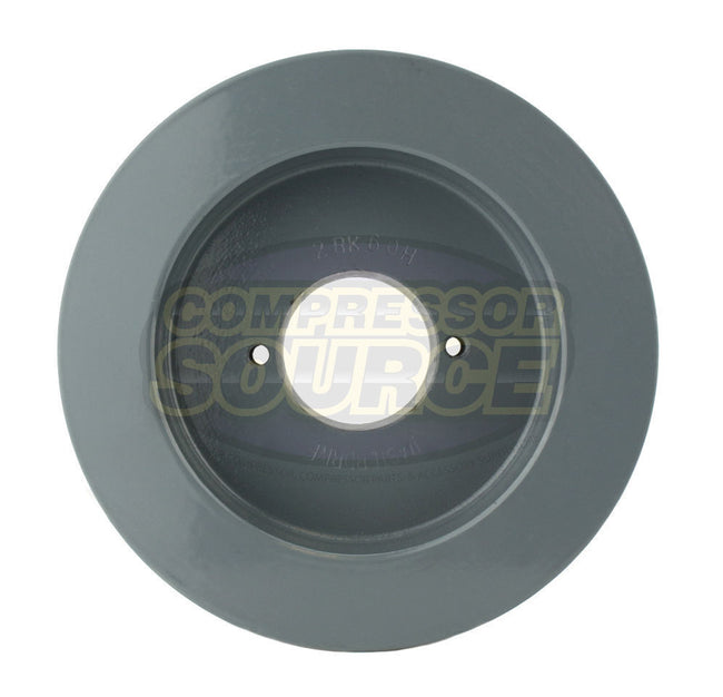 5.75" Double Groove Pulley fits B Section V-Belt 5L with 1-1/8" Sheave Bushing 2BK60H