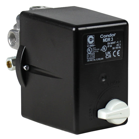 4 Port Pressure Switch 105 - 135 PSI 26 Amp 1/4" FNPT Condor 31AC3EXXAUW MDR3/11