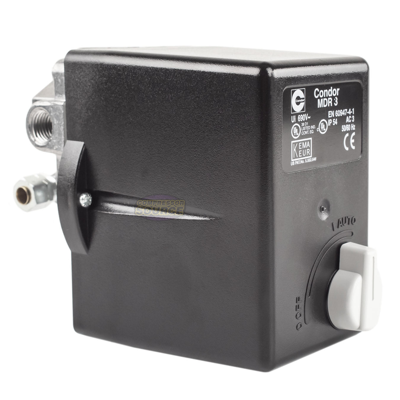 Interruttore Di Pressione Condor MDR 3 - 400 Volt, 6.3-10A, Per Compressori Fino A 7.5kW, Grigio/Nero - Foto 10