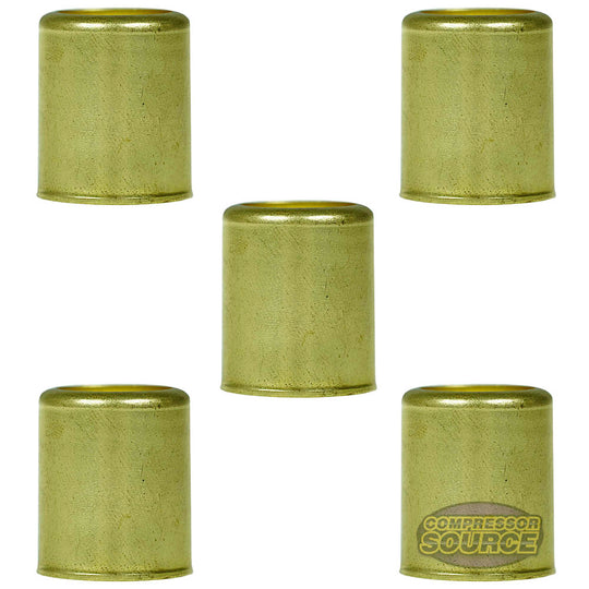 Brass Ferrule 7/8" Outer Diameter 5/8" Inner Diameter Smooth Crimp 5-Pack 32575