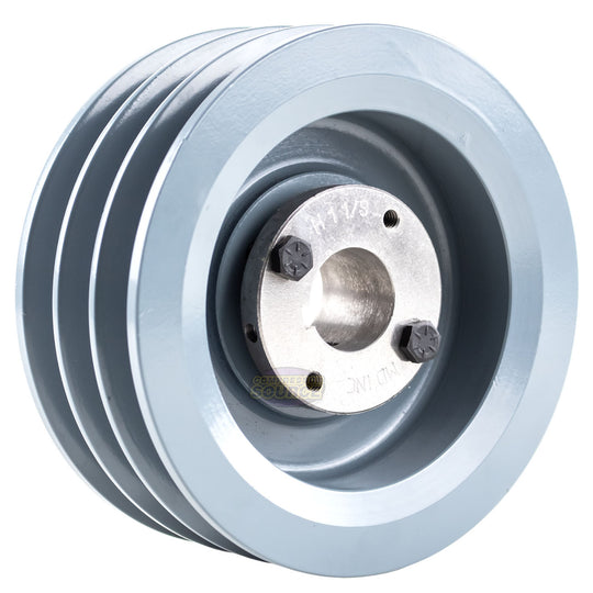 6" Triple Groove Pulley fits B Section V-Belt 5L with 1-1/8" Sheave Bushing 3BK62H