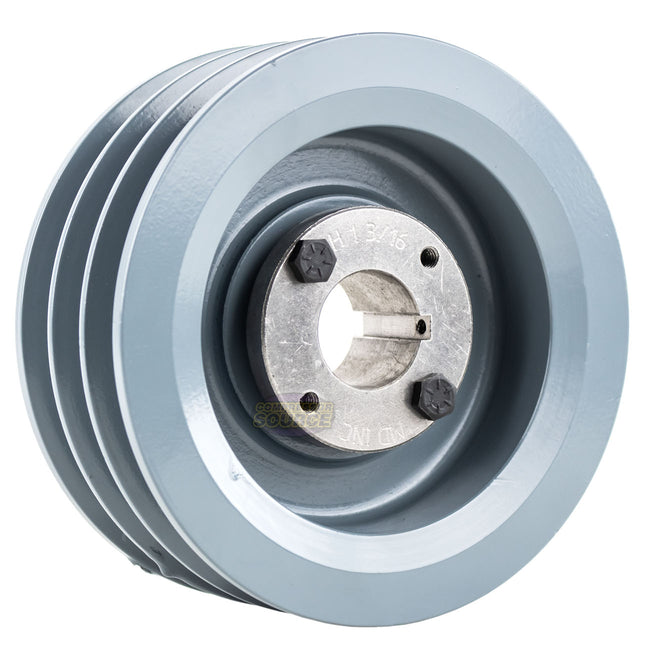 6" Triple Groove Pulley fits B Section V-Belt 5L with 1-3/16" Sheave Bushing 3BK62H