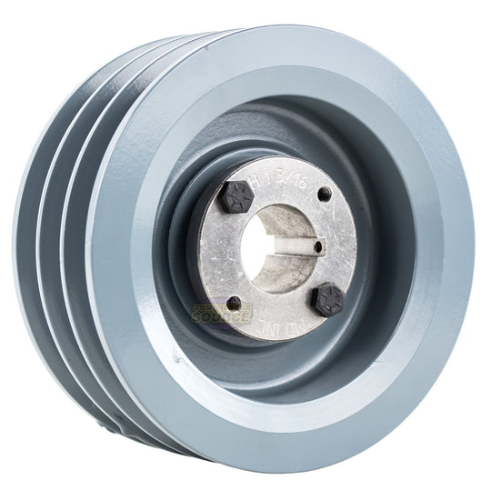 6" Triple Groove Pulley fits B Section V-Belt 5L with 1-3/16" Sheave Bushing 3BK62H