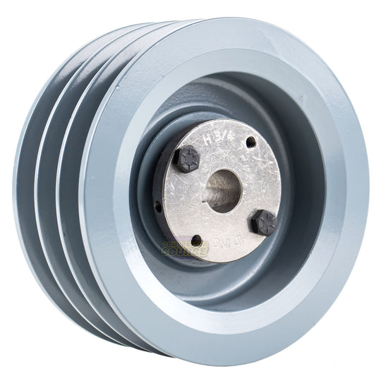 6" Triple Groove Pulley fits B Section V-Belt 5L with 3/4" Sheave Bushing 3BK62H