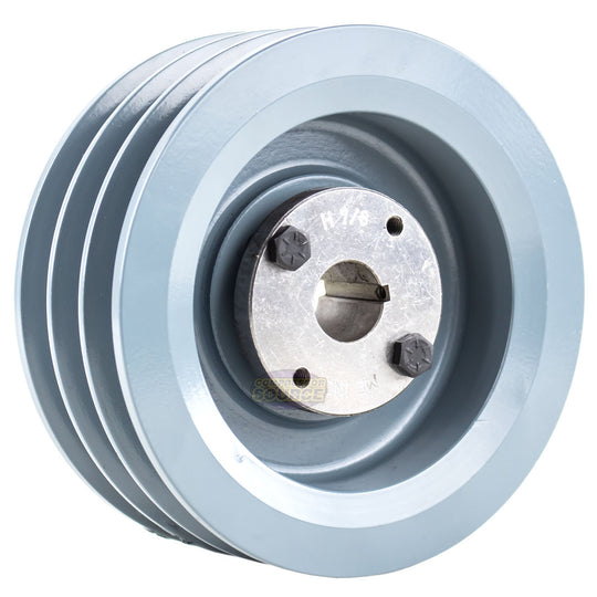 6" Triple Groove Pulley fits B Section V-Belt 5L with 7/8" Sheave Bushing 3BK62H