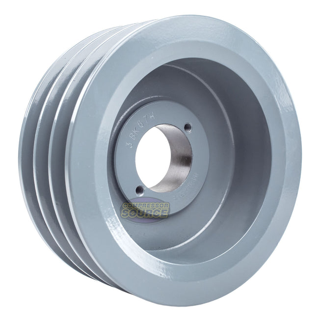 6.5" Triple Groove Pulley fits B Section V-Belt 5L with 1-1/8" Sheave Bushing 3BK67H